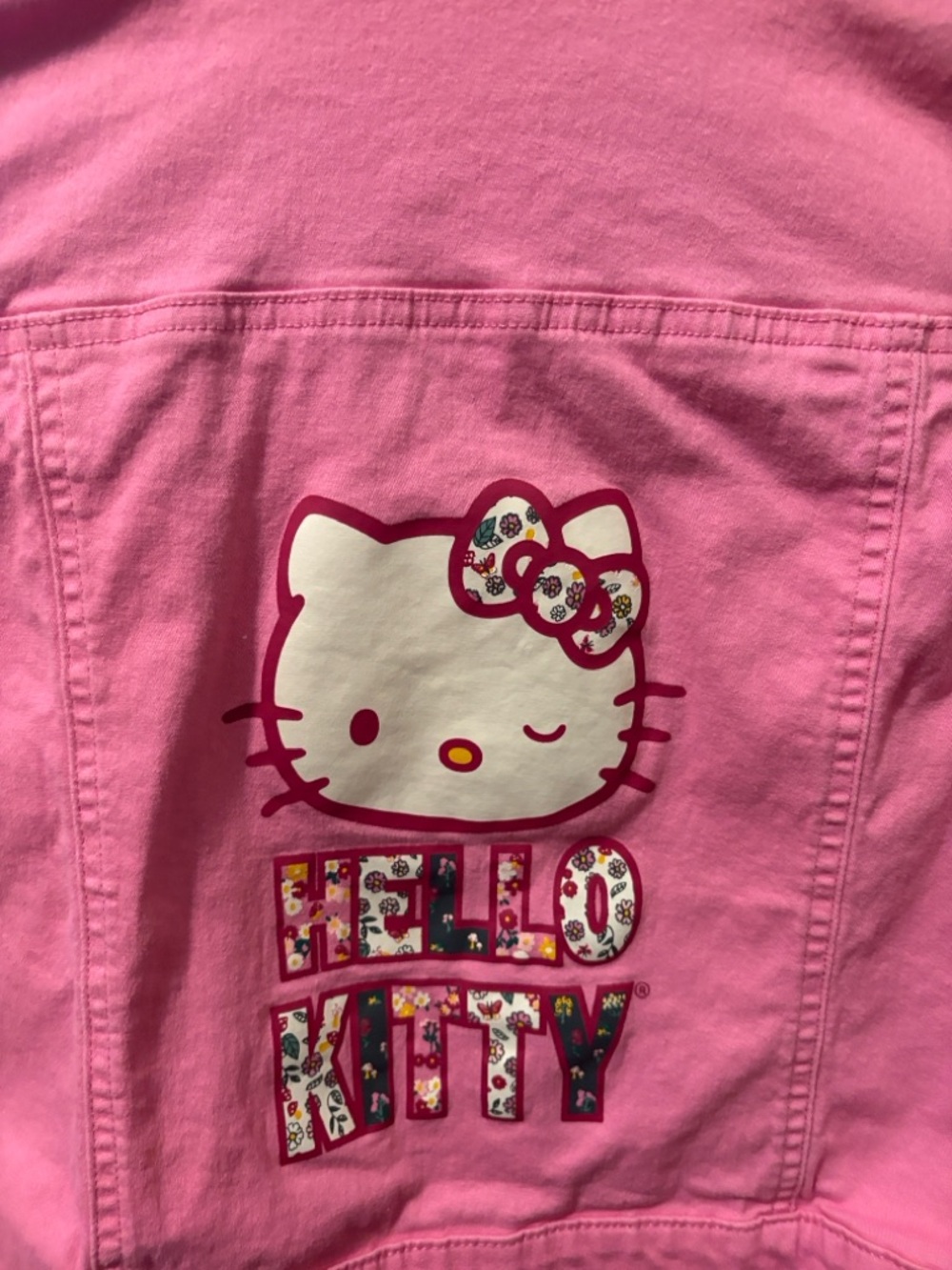 Hello Kitty Pink Ruffle Denim Jacket - Picture 4 of 5